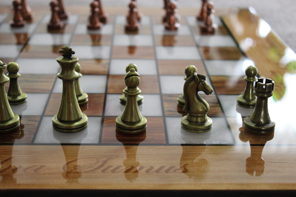 Epoxy Chess Board, Resin Chess Board, Chess Pieces Set