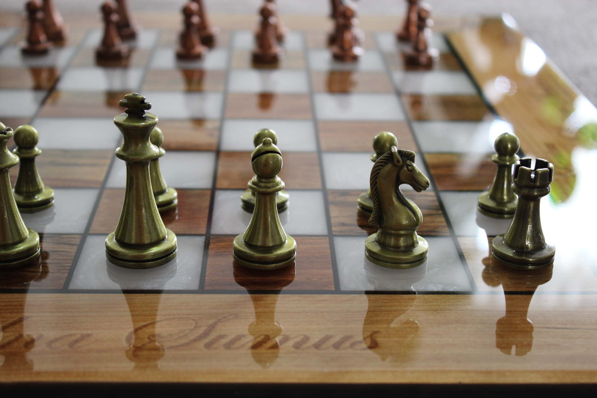 Epoxy Chess Board, Resin Chess Board, Chess Pieces Set