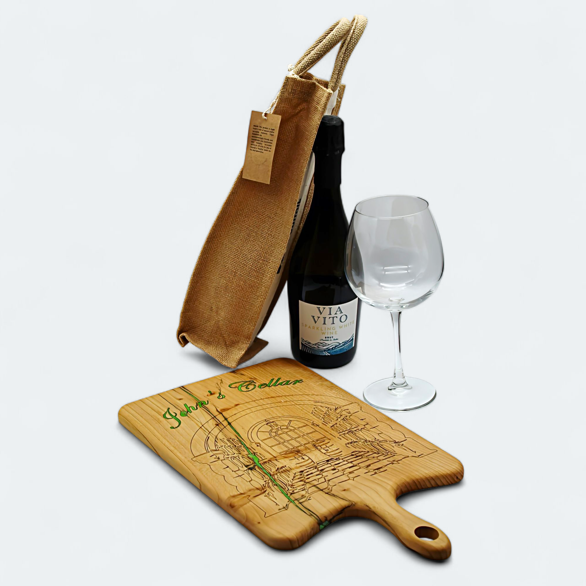 Artisan Engraved Wine Cellar Cutting Board