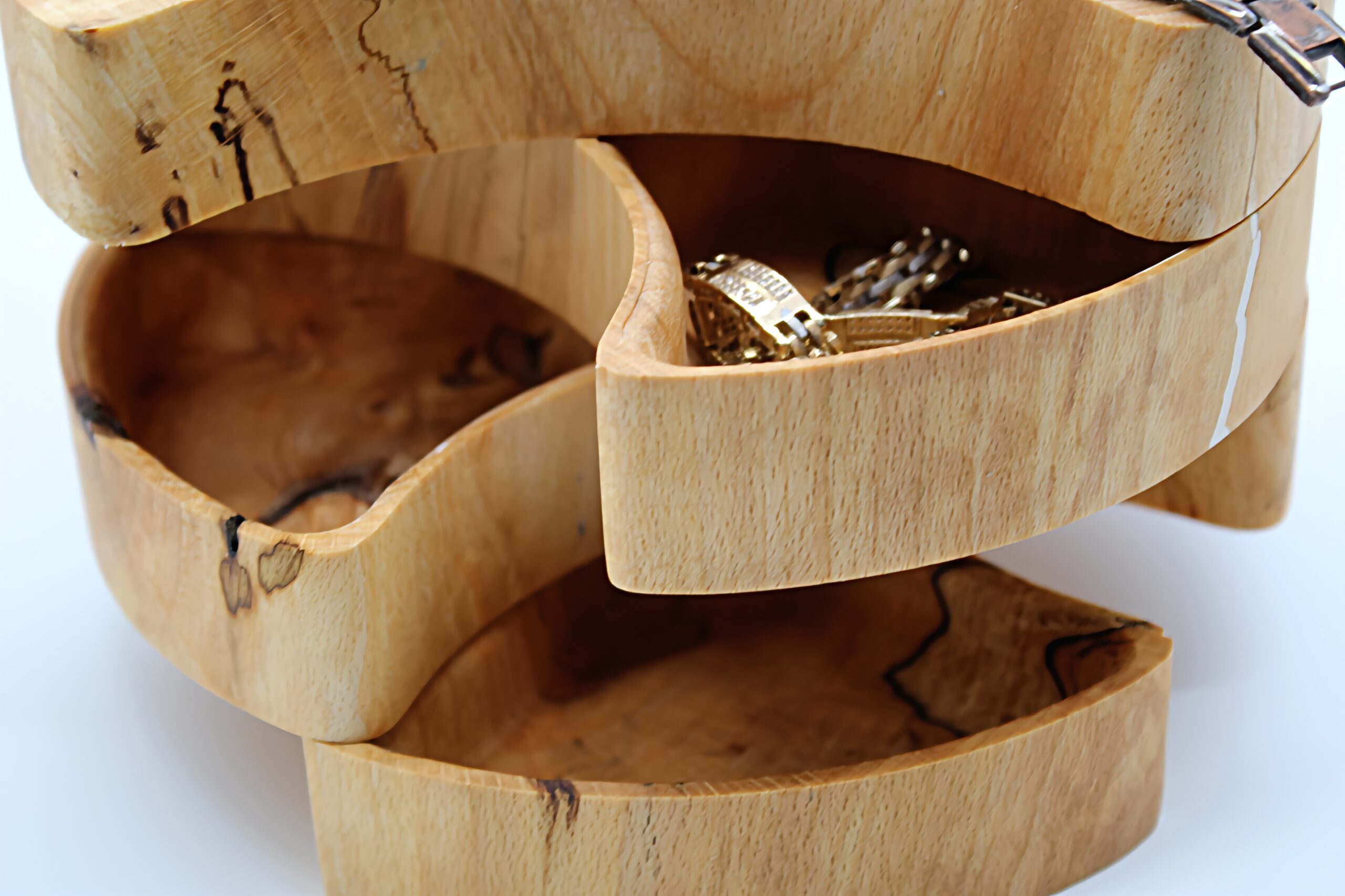 IMG_2026 - M & B CRAFT Handcrafted sculptural ash wood jewelry organizer with four drawers – artisan eco‑friendly storage